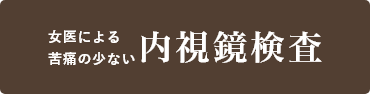 女医による苦痛の少ない内視鏡検査